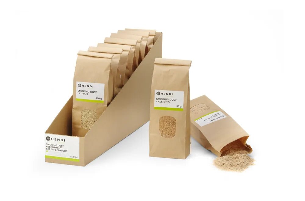 HENDI - Räuchermehlset - 9 Aromen, für Kalträuchergeräte und Räucherpistolen - HENDI - GastroDeals