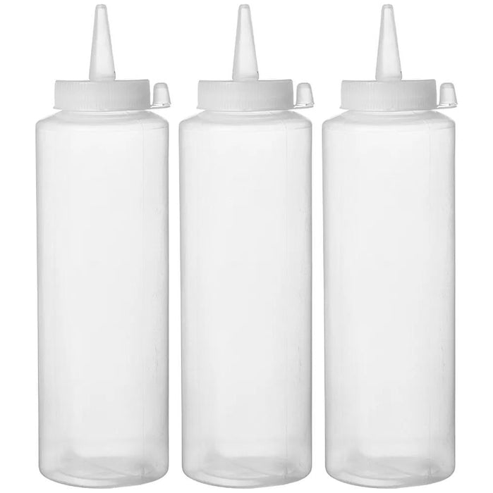 HENDI - Spenderflaschen 3er Set - 0,2L, Transparent, ø50x185 mm, Geschirrspülergeeignet - HENDI - GastroDeals