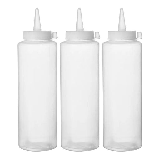 HENDI - Spenderflaschen, 3er Set - Transparent, 0,35L, ø55x205 mm, Spülmaschinengeeignet - HENDI - GastroDeals