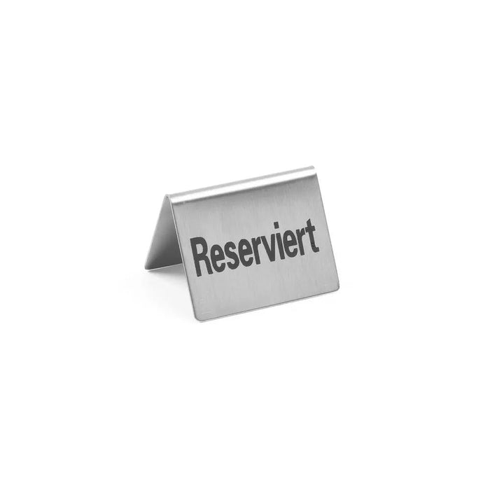 HENDI - Tischschild Reserviert - 4 Stk., Edelstahl, 50x35x40 mm - HENDI - GastroDeals