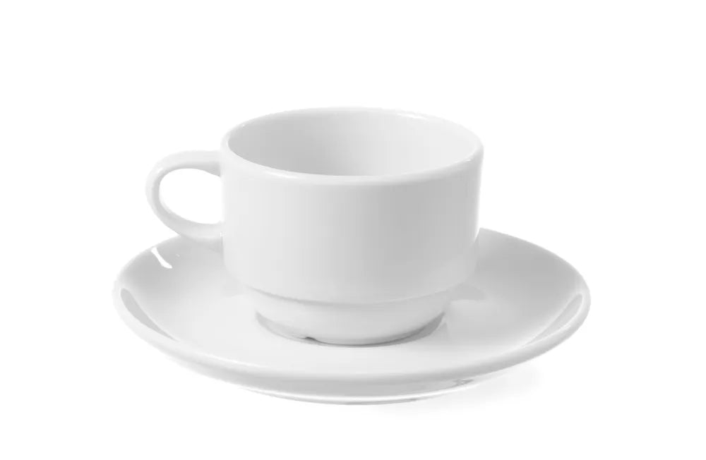 HENDI - Untertasse für Espresso - Tasse - Porzellan, ø83 mm, Weiß, Geschirrspüler - und Mikrowellengeeignet - HENDI - GastroDeals