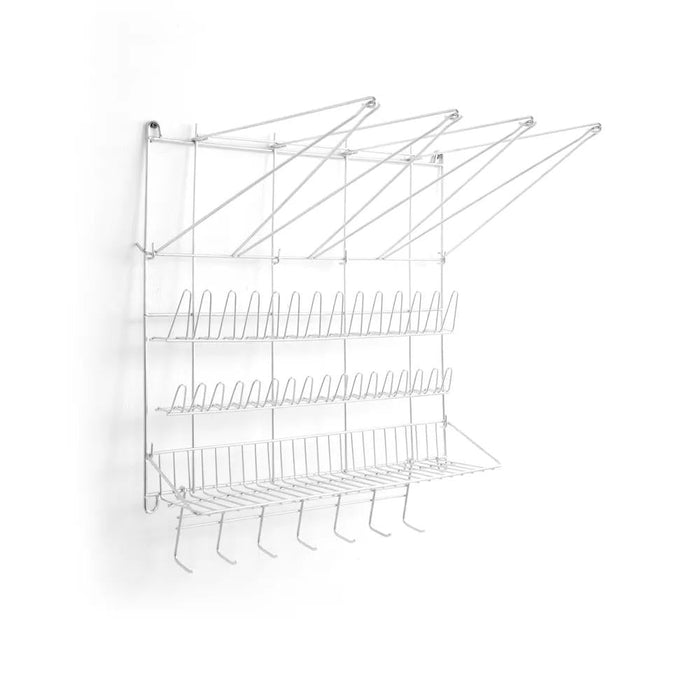 HENDI - Wandregal für Spritzbeutel - 500x360x560 mm, Edelstahl, mit Halterungen und Haken - HENDI - GastroDeals