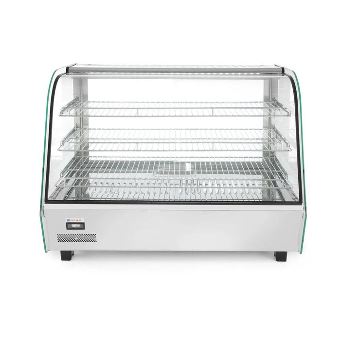 HENDI - Warmhaltevitrine - 3 Auslagen, 160 Liter, LED - Beleuchtung, Edelstahl - HENDI - GastroDeals