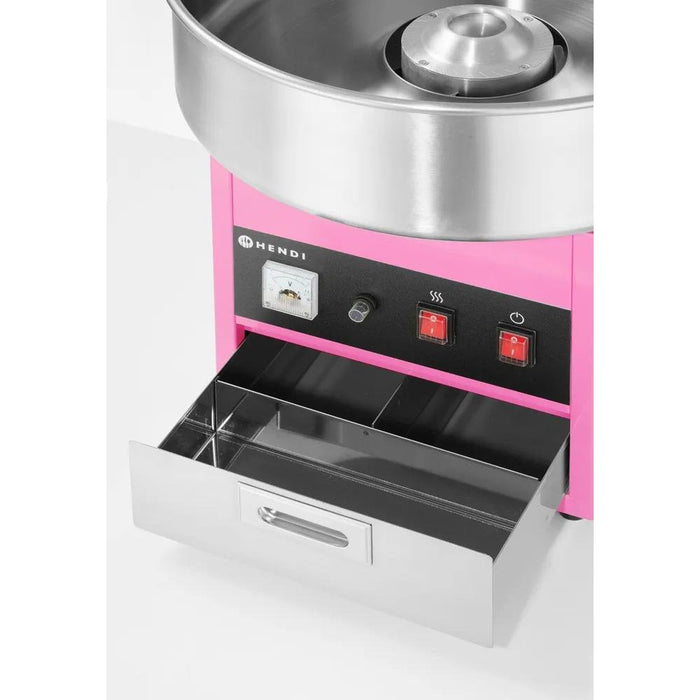 HENDI - Zuckerwattemaschine - 230V/1200W, Edelstahl, Rosa, 520x520x480 mm - HENDI - GastroDeals