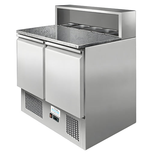 ICE - A - COOL - Pizza Saladette - 2 Türen, Granitplatte, 5x GN1/3, Edelstahl - ICE - A - COOL - GastroDeals