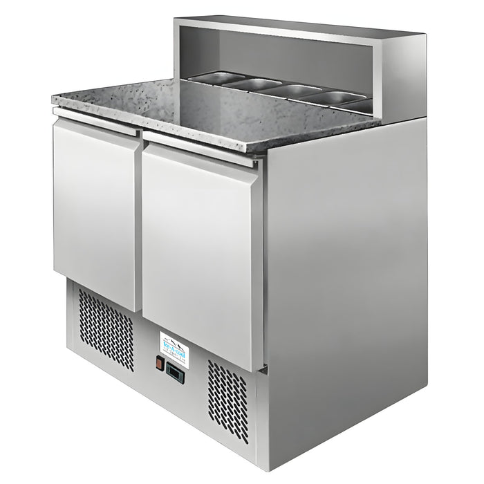 ICE - A - COOL - Pizza Saladette - 2 Türen, Granitplatte, 5x GN1/3, Edelstahl - ICE - A - COOL - GastroDeals