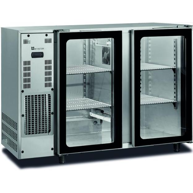 Marecos - Getränke - Kühltisch FBG240/125 APV - 2 Glastüren, Edelstahl, 125,5 cm - Marecos - GastroDeals