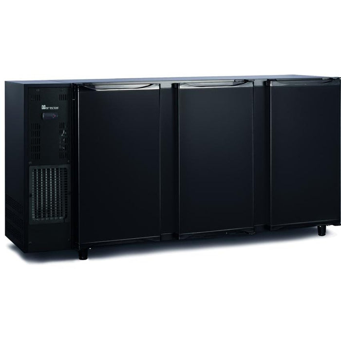 Marecos - Getränke - Kühltisch FBG351/206 PO - 3 Türen, Schwarz, 206,5 cm, +1°C bis +8°C - Marecos - GastroDeals