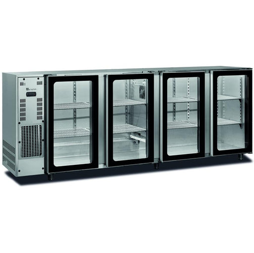 Marecos - Getränke - Kühltisch FBG451/267 APV - 4 Glastüren, Edelstahl, 267,5 cm - Marecos - GastroDeals