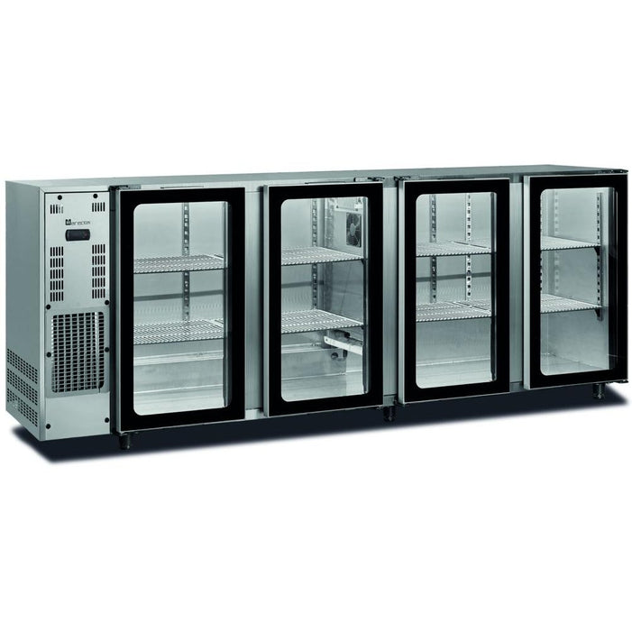 Marecos - Getränke - Kühltisch FBG451/267 APV - 4 Glastüren, Edelstahl, 267,5 cm - Marecos - GastroDeals