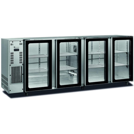 Marecos - Getränke - Kühltisch Modell FBG440/229 APV - 4 Glastüren, Edelstahl, 229,5 cm - Marecos - GastroDeals