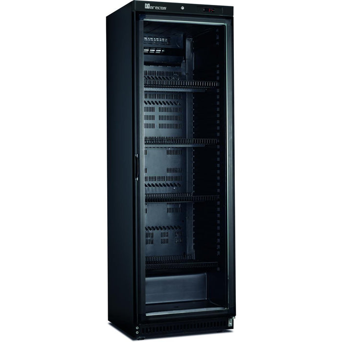 Marecos - Kühlschrank ARV 430 SC A PV Black - 386 Liter, Glastür, Umluftkühlung, Schwarz, LED - Marecos - GastroDeals
