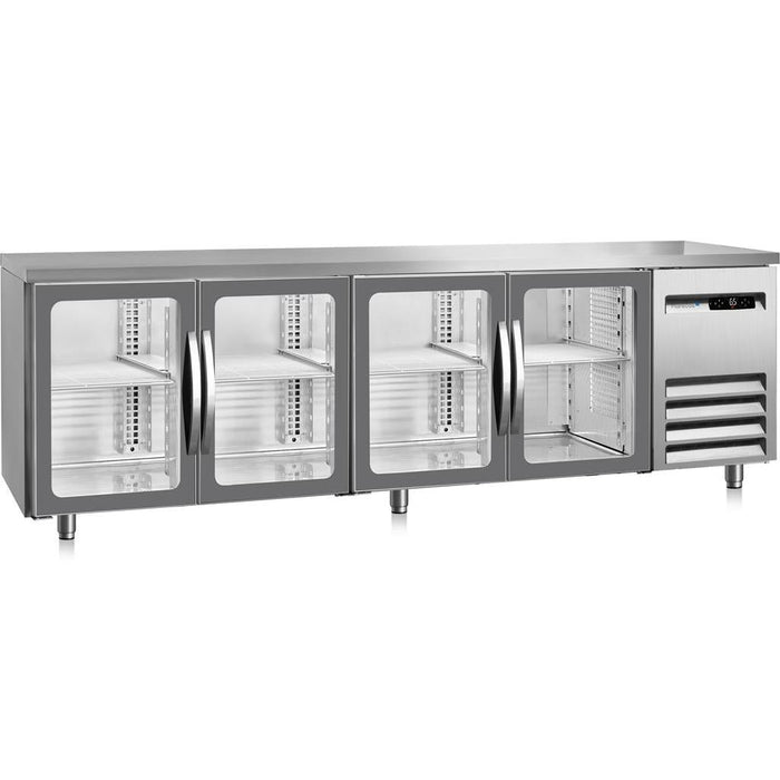 Marecos - Kühltisch 250 cm, 60 cm tief - 4 Glastüren, 495 Liter, Excel - Steuerung - Marecos - GastroDeals