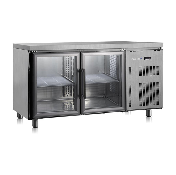 Marecos - Kühltisch BRG 15 PV Softline - 2 Glastüren, 291 Liter, 1500x700 mm - Marecos - GastroDeals