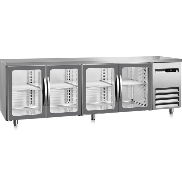 Marecos - Kühltisch BRG 25 PV ALC - 4 Glastüren, 250x70 cm, 604 Liter, Excel - Steuerung - Marecos - GastroDeals