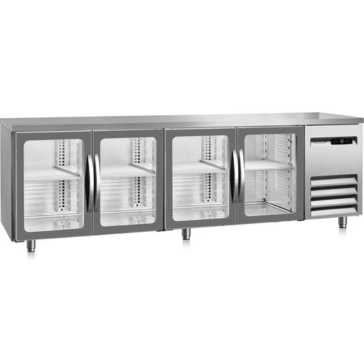 Marecos - Kühltisch BRS 25 PV ALC Excel - 4 Glastüren, 495 Liter, 250 cm, mit Aufkantung - Marecos - GastroDeals