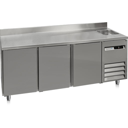 Marecos - Kühltisch mit Spüle - 2 Türen, 150 cm, 291 Liter, Aufkantung, EXCEL Steuerung - Marecos - GastroDeals