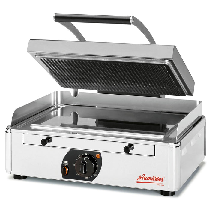 Neumärker - Duplex Kontaktgrill 2.0 - Edelstahl, Oben Geriffelt, Unten Glatt, 0 - 250 °C - Neumärker - GastroDeals