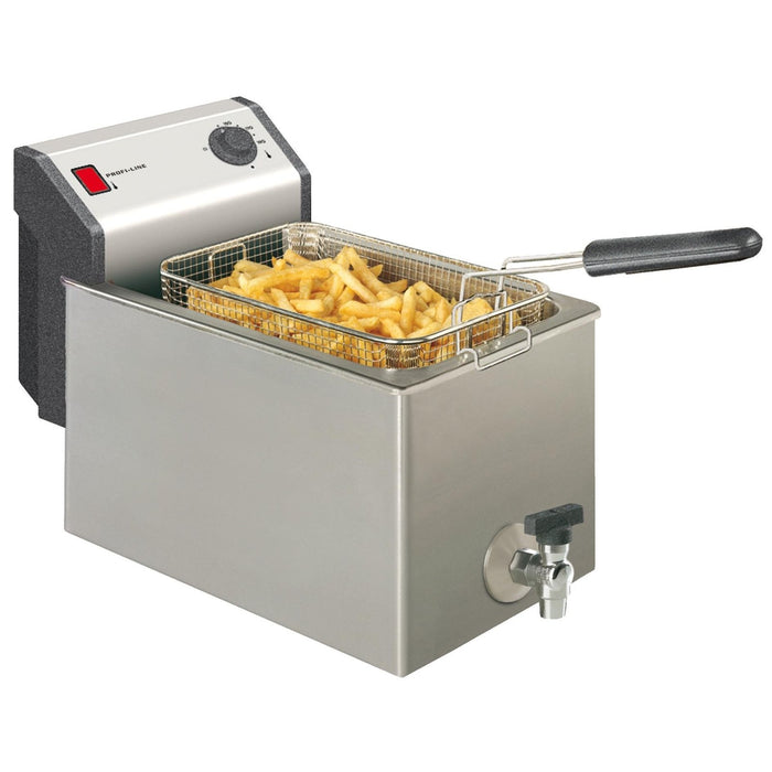 Neumärker - Elektro - Fritteuse 1x 8 Liter - Edelstahl, 3,3 kW, Überhitzungsschutz - Neumärker - GastroDeals