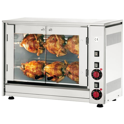 Neumärker - Elektro - Hähnchengrill E - 6P - Edelstahl, 2 Spieße, Wandmontage - Neumärker - GastroDeals