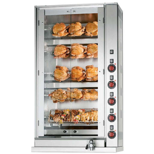 Neumärker - Hähnchengrill E - 15P - S5 - 15 Hähnchen, 5 Spieße, Edelstahl, 8 kW - Neumärker - GastroDeals