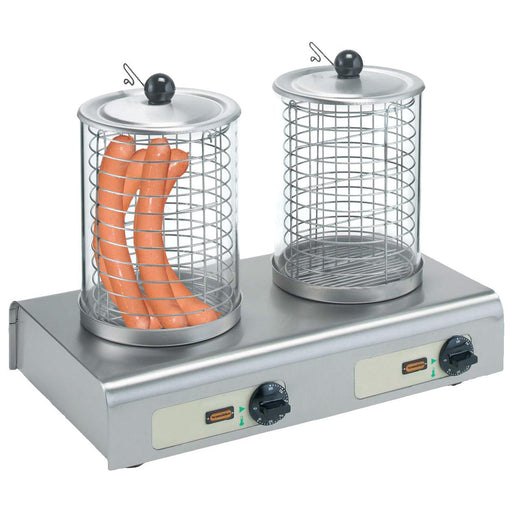 Neumärker - Hot - Dog Doppelgerät - Edelstahl, 2 Glaszylinder, 570x326/356x450 mm - Neumärker - GastroDeals