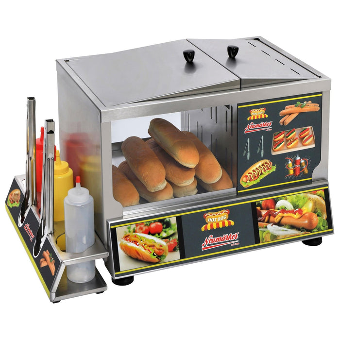 Neumärker - Hot - Dog Station Street Food - Würstchenwärmer, Warmhaltevitrine, Edelstahl, 500x445x410 mm - Neumärker - GastroDeals