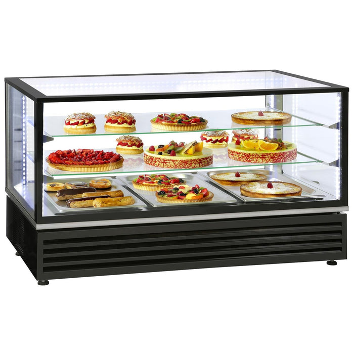 Neumärker - Kalte Theke Bistro View 120C - 3 Ebenen, LED - Beleuchtung, 1185x650x735 mm - Neumärker - GastroDeals