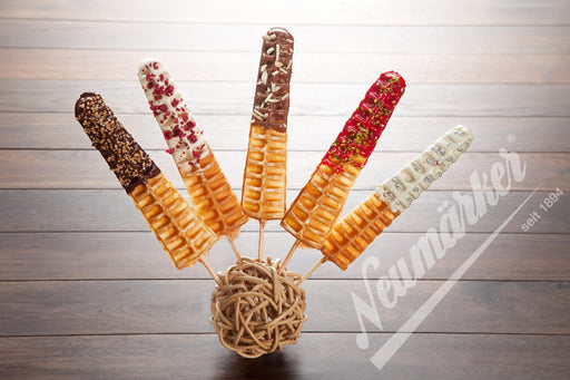 Neumärker - Lolly - Waffel Wechselplatten für Thermocook® - Gusseisen, 4 Waffeln, 230x60x25 mm - Neumärker - GastroDeals