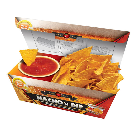 Neumärker - Nacho Box - Salsa Convenience Food Snackschale, mit Nachos und Soße, 96x190x77 mm - Neumärker - GastroDeals