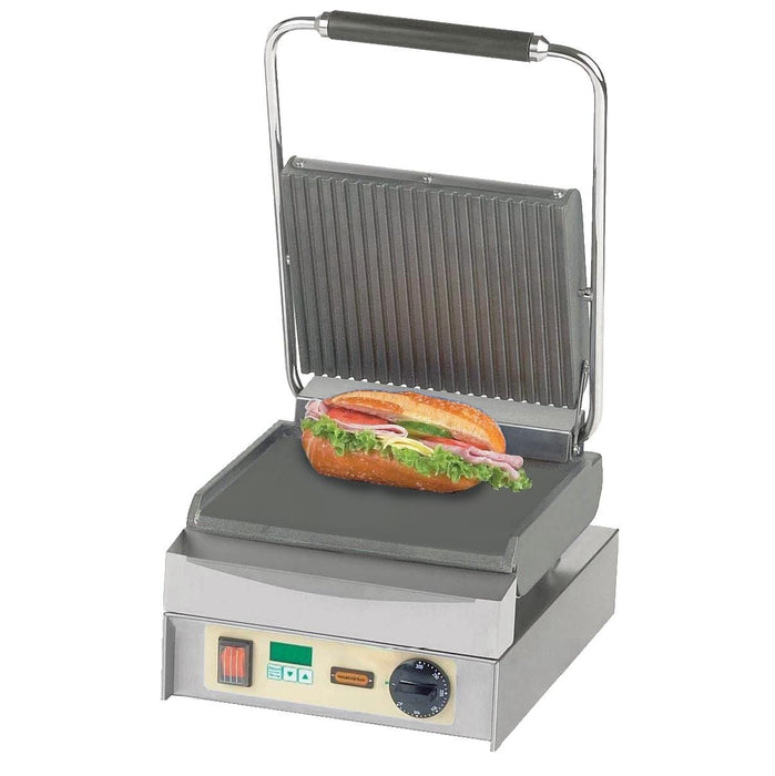 Neumärker - Panini Master - Oben Geriffelt, Unten Glatt, mit Digitaltimer, 250x230 mm - Neumärker - GastroDeals