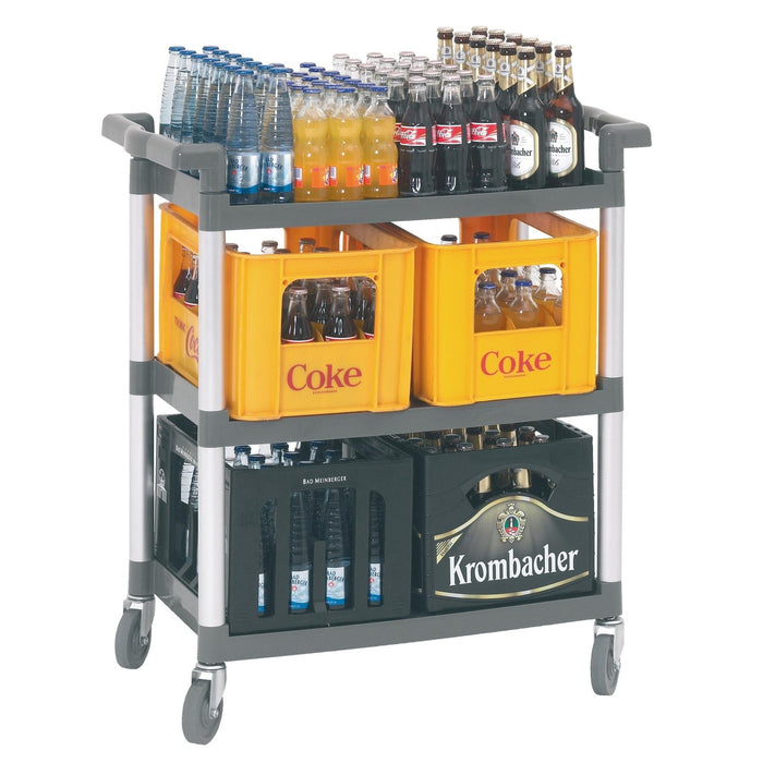 Neumärker - Transportwagen Adjutant - Aluminium, 3 Ablagen, 830x415x940 mm, 120 kg Tragfähigkeit - Neumärker - GastroDeals