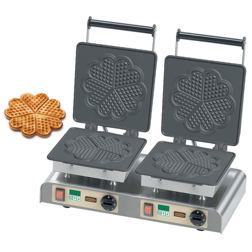 Neumärker - Waffeleisen Große Herzwaffel II - Digitaltimer, Edelstahlgehäuse, 2 Herzwaffeln - Neumärker - GastroDeals