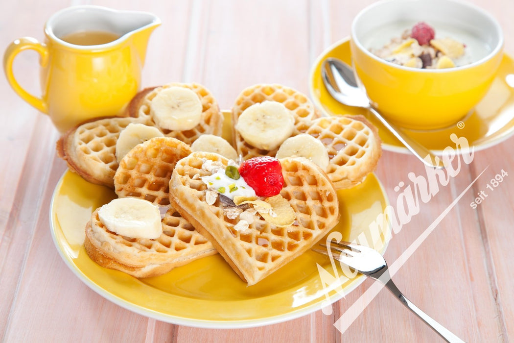 Neumärker - Waffeleisen Sunny II - Digitaltimer, Antihaft, 2 Herzwaffeln, 610x340x250 mm - Neumärker - GastroDeals