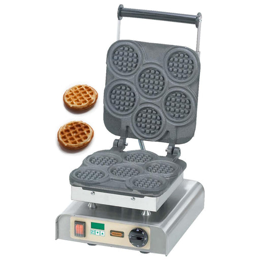 Neumärker - Waffeleisen Waffel - Taler I - Digitaltimer, Edelstahl, 6 Waffeln, 310x340x250 mm - Neumärker - GastroDeals