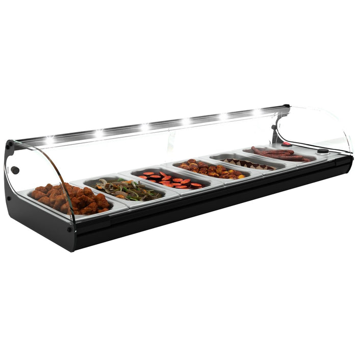 Neumärker - Warmhaltevitrine Cristal 6 - 6x GN 1/3 x 40 mm, LED - Beleuchtung, 30 - 90 °C - Neumärker - GastroDeals