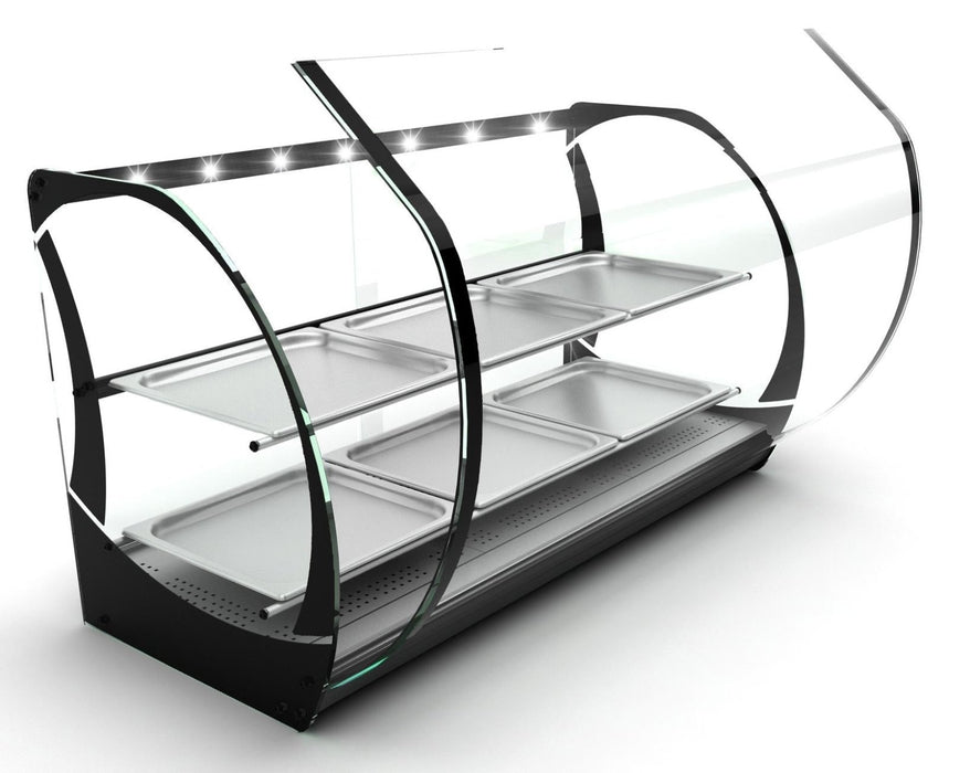 Neumärker - Warmhaltevitrine Honda - 6x 2/3 GN x 20 mm, Digitale Temperaturanzeige, LED - Beleuchtung - Neumärker - GastroDeals