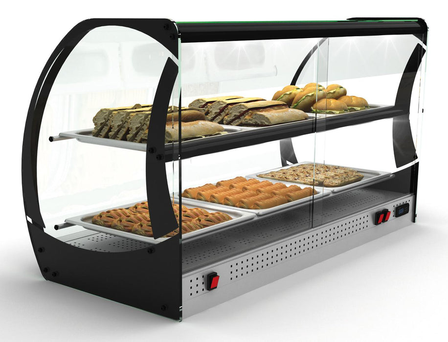Neumärker - Warmhaltevitrine Honda - 6x 2/3 GN x 20 mm, Digitale Temperaturanzeige, LED - Beleuchtung - Neumärker - GastroDeals