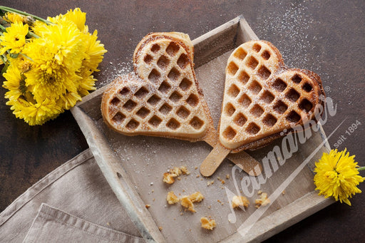 Neumärker - Wechselplatten für Thermocook® - Waffel - Herz am Stiel, Gusseisen, 4 Waffeln - Neumärker - GastroDeals