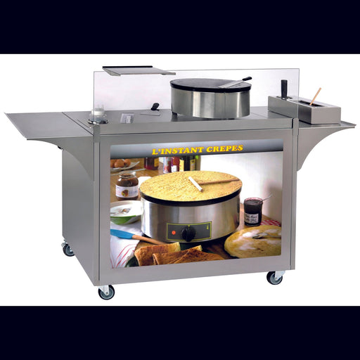 Roller Grill - Edelstahlwagen Crêpesparty MC 03 - Gusseisen - Crêpemaschine, Energiesparend, 1000x600x825 mm - Roller Grill - GastroDeals