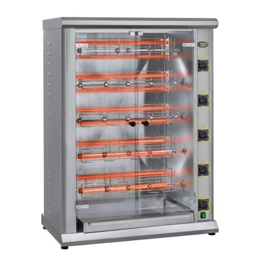 Roller Grill - Elektro - Hähnchengrill RBE 200 Q - 5 Spieße, Infrarot - Quarzröhren, Edelstahl - Roller Grill - GastroDeals