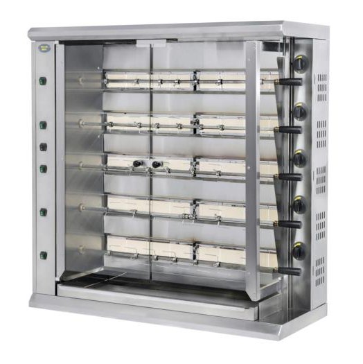 Roller Grill - Gas - Hähnchengrill mit 5 Spießen Modell RBG 30 - GastroDeals