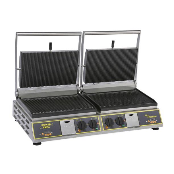 Roller Grill - Kontaktgrill Double Premium - Doppelt, Getrennte Platten, Zeitschaltuhr, 6,8 kW - Roller Grill - GastroDeals