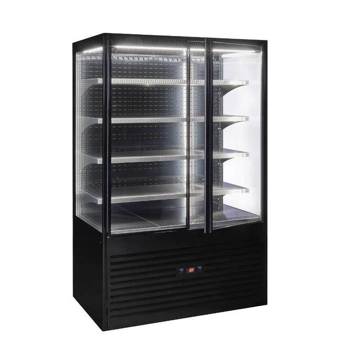 Roller Grill - Kühlvitrine SSC 1200 - Glastüren, 845 Liter, 120 cm, Schwarz, LED - Beleuchtung - Roller Grill - GastroDeals
