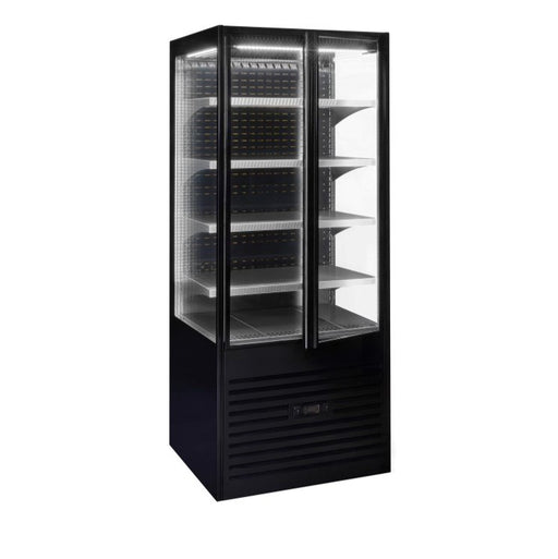 Roller Grill - Kühlvitrine SSC 800 - Glastüren, 550 Liter, 80 cm, Schwarz, LED - Beleuchtung - Roller Grill - GastroDeals