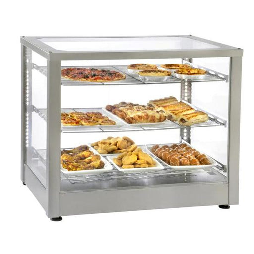 Roller Grill - Panorama Warmhaltevitrine 780 D - 3 Gitter, Umluft, LED - Beleuchtung, 750x460x360 mm - Roller Grill - GastroDeals