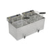 Roller Grill - Tisch - Doppelfritteuse MF 120DR - 2x12 Liter, Ablasshahn, Kaltzone, Elektro - Roller Grill - GastroDeals