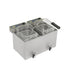 Roller Grill - Tisch - Doppelfritteuse MF 80DR - 2 Becken à 8 Liter, Ablasshahn, Kaltzone, Elektro - Roller Grill - GastroDeals
