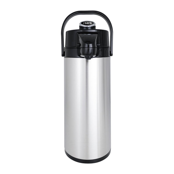 Saro - SARO Edelstahl Isolierpumpkanne (Innen Glas) - GastroDeals