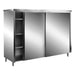 Saro - SARO Edelstahl-Lagerschrank,Schiebet.,Flachdach,100x60cm - GastroDeals